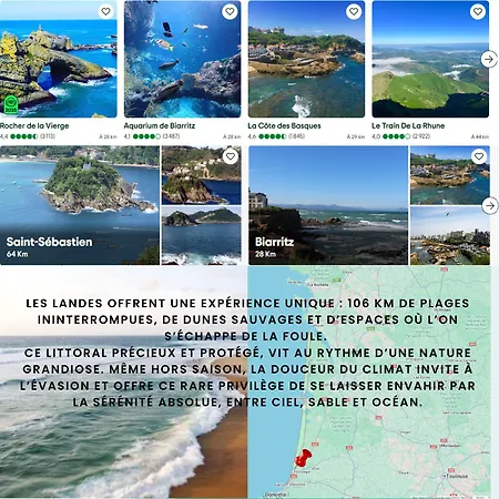 Ultra Cosy Et Chic Avec Vue Sur L'ocean 3* Daire Seignosse